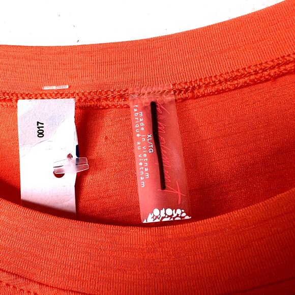 Free People Movement Tempo Long Sleeve Tee Orange XL Thumbholes Loose Flowy NEW - Picture 4 of 9